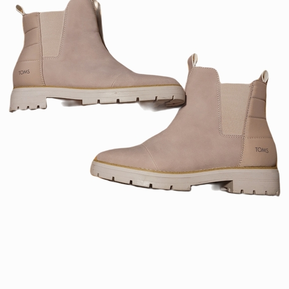 TOMS Women's Skylar Chelsea Blush Pink Ankle Boots Sz 9.5 - Picture 3 of 6